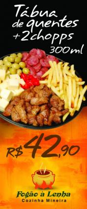 Banner promocional para o restaurante Fogão à Lenha